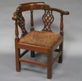 Chippendalestyle Mahogany Corner Chair