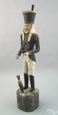 Wooden carving of a uniformed Hessian soldier 19th c
