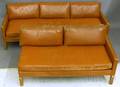 Vintage Brown Leatherupholstered Sectional Sofa