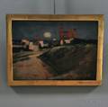 Maurice Bompard French 18571936 Moonrise over a Mediterranean Town