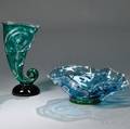 Two Simon Moore Art Glass Pieces
