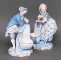 Pair of Chelsea Porcelain Romantic Couple Figurines