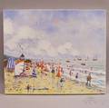 Alain Bouju French 20th Century Scnes de plage sur la cte Normande