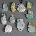 Ten Assorted Jade Items
