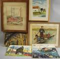 American School 20th Century Six Watercolors by Various Artists