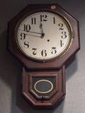 Seth Thomas Octagonal Walnut Regulator Wall Timepiece
