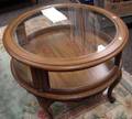 Weiman Louis XV Style Fruitwood Circular Vitrine Table