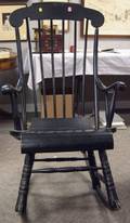 Black Painted Rocking Armchair