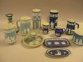 Twelve Wedgwood Light and Dark Blue Jasper Dip Table Items