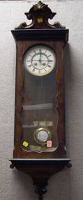 GermanAustrian Walnut Regulator Wall Clock