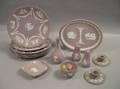 Sixteen Wedgwood Solid Lilac Jasper Items