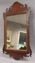 Chippendalestyle Inlaid Mahogany Mirror