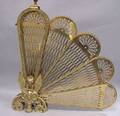Louis XVI Style Brass Fanform Firescreen