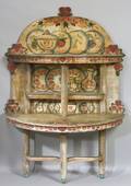 Peter Hunt Paint Decorated Demilune TwoTier Server