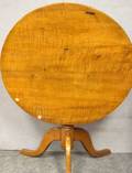 Queen Anne Tiger Maple Tilttop Tea Table