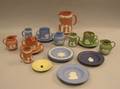 Eighteen Small Modern Wedgwood Solid Jasper Items