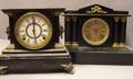 Two Ansonia Neoclassical Iron Mantel Clocks