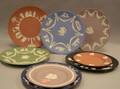 Eight Assorted Modern Wedgwood Solid Jasper Plates