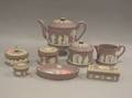 Eight Modern Wedgwood Solid Lilac Jasper Items