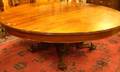 Victorian Carved Walnut Pawfoot Pedestal Dining Table