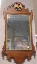 Chippendalestyle Parcelgilt Mahogany Veneer Mirror