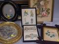 Group of Assorted Decorative Framed Items and Frames