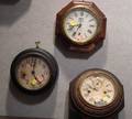 Seth Thomas Waterbury and Wm L Gilbert Octagonal Oak Wall Timepieces