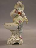KPM Porcelain Maiden Figural Salt Cellar