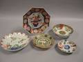 Four Small Imari Dishes and Pair of Chinese Side Bowls