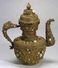 Tibetanstyle Jeweled Brass Ewer