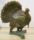 Cast iron and painted turkey display figure early 20th c
