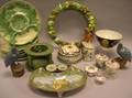 Twelve Pieces of Continental Faience Ware and a Set of Six French Majolica Serving Plates