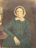 Framed 19th Century Watercolor Portrait of Grandma Susan Davenport