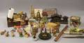 Collection of European Carved and Painted Wooden Figures Toys and Decorations