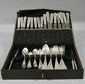 Assembled German 800 Silver Partial Flatware Service