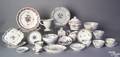 English porcelain tableware in various floral patterns