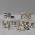 Group of Assorted Sterling Silver Napkin Rings Cordials and Shakers