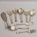 Nine Sterling Silver Flatware Serving Items