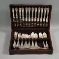 Dominick  Haff Louis XIV Old Partial Sterling Silver Flatware Service for Twelve