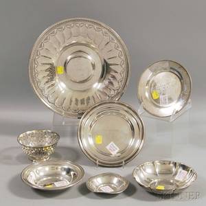 Seven Pieces of Sterling Silver Tableware