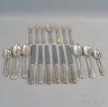 Small Group of Shellhandled Silver Flatware