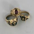 Three 10kt Gold Class Rings
