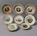 Eight Assorted European Plates