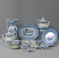 Eighteen Transferware Table Items