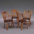 Four Bambooturned Birdcage Windsor Chairs