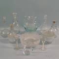 Twelve Pieces of Colorless Blown and Cut Glass