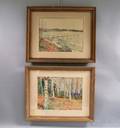 Reidar Lampe Norwegian 18871964 Two Watercolors  Cape Cod