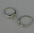 Two Platinum and Diamond Ring Mounts