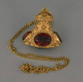 Granulated 18kt Gold and Citrine Fob