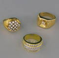 Three Gold and Diamond Rings